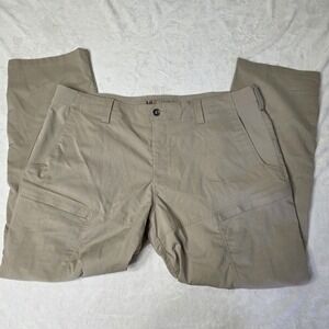5.11 Tactical Mens Khaki 42x30 Straight Fit Ridge Cargo Pant 74520 DWR 8 Pockets